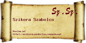 Szikora Szabolcs névjegykártya